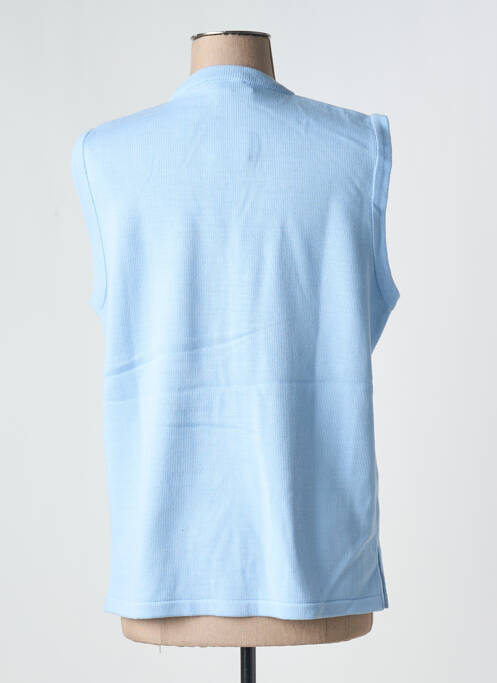 Gilet sans manche bleu MAILLE INDIGO pour femme