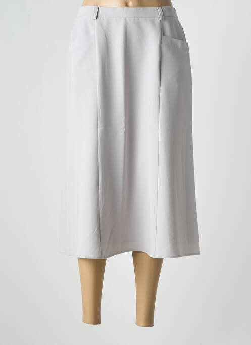Jupe mi-longue gris FRANCOISE DE FRANCE pour femme