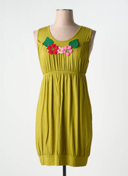 Robe courte vert MAMATAYOE pour femme
