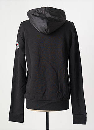 Sweat-shirt à capuche tissage jersey manches longues noir HELVETICA homme