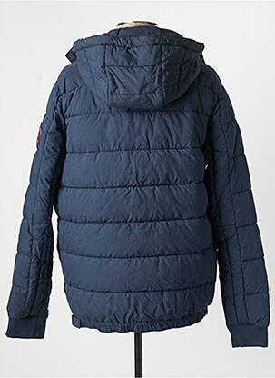 Doudoune poches a capuche bleu TEDDY SMITH homme