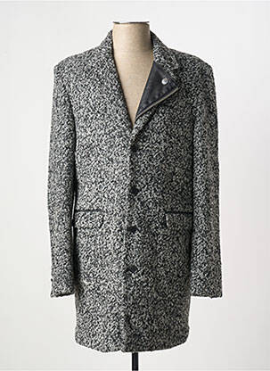 Manteau long epaulette sans capuche gris ELEVEN PARIS homme