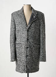 Manteau long epaulette sans capuche gris ELEVEN PARIS homme
