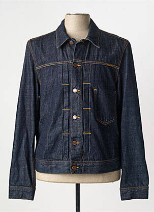 Veste casual fermeture boutonnée sur le devant bleu NUDIE JEANS CO homme