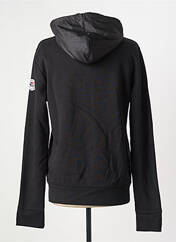 Sweat-shirt à capuche noir HELVETICA pour homme seconde vue