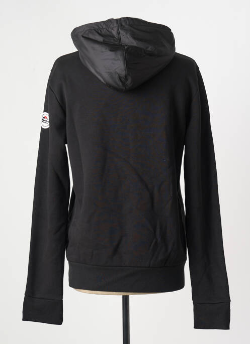 Sweat-shirt à capuche noir HELVETICA pour homme