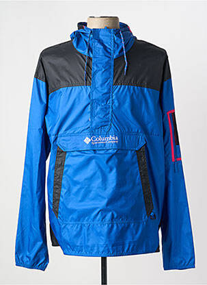 Coupe-vent poches a capuche bleu COLUMBIA homme