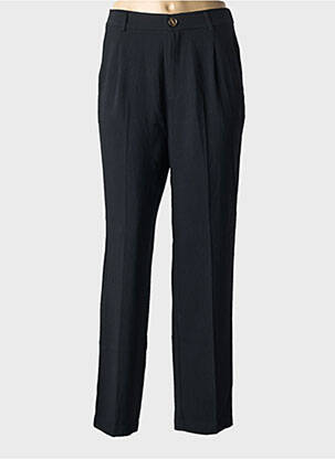 Pantalon chino fermeture zippée sous rabat boutonné taille normale noir GRACE & MILA femme