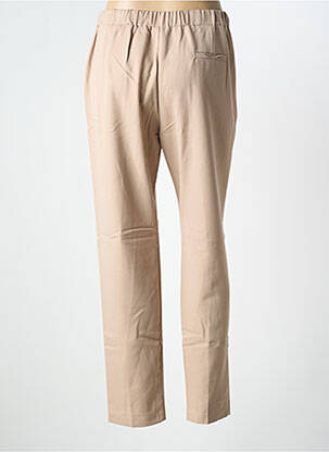 Pantalon droit tissage crêpe taille normale beige GRACE & MILA femme