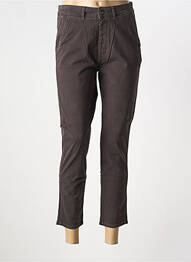 Pantalon 7/8 taille à pinces taille normale gris REIKO femme