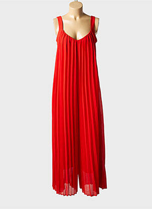 Combi-pantalon fermeture zippée au dos fines bretelles rouge I.CODE (By IKKS) femme