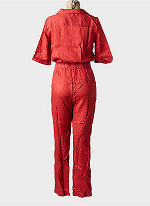 Combi-pantalon fermeture boutonnée sur le devant manches 3/4 orange GRACE & MILA femme