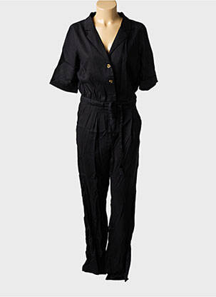 Combi-pantalon fermeture boutonnée sur le devant manches 3/4 noir GRACE & MILA femme