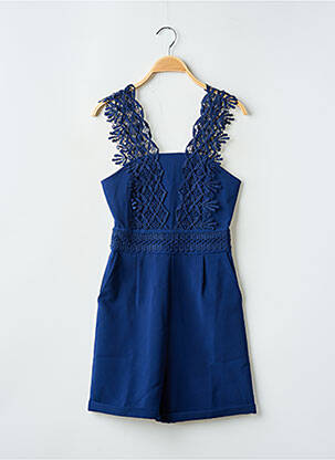 Combishort tissage crêpe fines bretelles bleu TEDDY SMITH femme