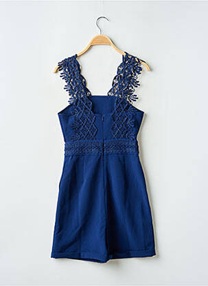Combishort tissage crêpe fines bretelles bleu TEDDY SMITH femme