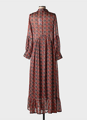 Robe longue manches longues manches longues rouge OPULLENCE femme