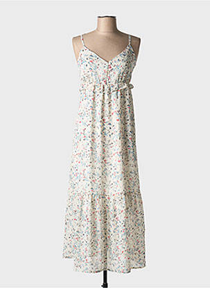 Robe longue imprimé fantaisie sans manche blanc SWEED PARIS femme