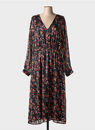 Robe longue manches longues manches longues noir LA PETITE ETOILE femme