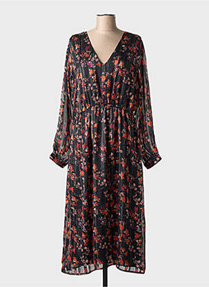 Robe longue manches longues manches longues noir LA PETITE ETOILE femme
