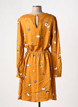Robe mi-longue imprimé fleurs manches longues orange ARMEDANGELS femme