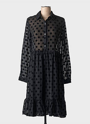 Robe mi-longue manches longues manches longues noir NA-KD femme