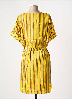 Robe mi-longue manches courtes manches courtes jaune VILA femme
