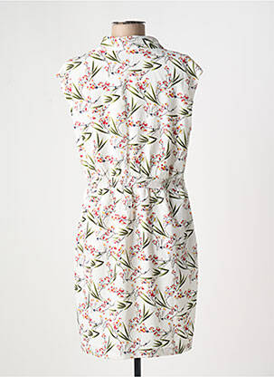 Robe mi-longue imprimé fleurs sans manche blanc MOLLY BRACKEN femme