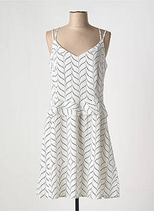Robe mi-longue doublure fines bretelles blanc MOLLY BRACKEN femme