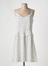 Robe mi-longue doublure fines bretelles blanc MOLLY BRACKEN femme
