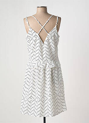 Robe mi-longue doublure fines bretelles blanc MOLLY BRACKEN femme