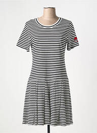 Robe courte manches courtes manches courtes blanc LILI SIDONIO femme