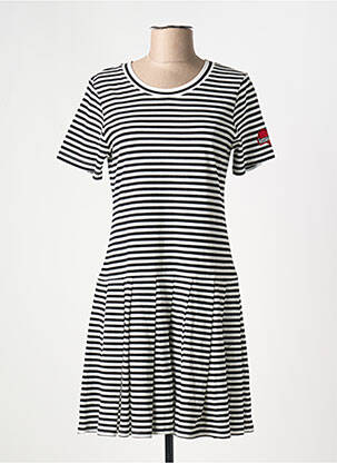 Robe courte manches courtes manches courtes blanc LILI SIDONIO femme
