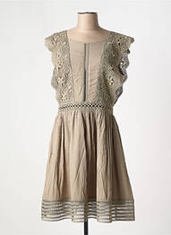 Robe mi-longue manches courtes manches courtes vert MOLLY BRACKEN femme