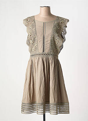 Robe mi-longue manches courtes manches courtes vert MOLLY BRACKEN femme