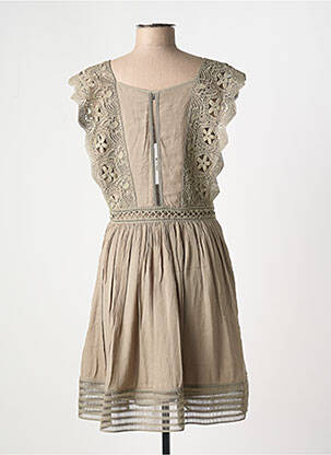 Robe mi-longue manches courtes manches courtes vert MOLLY BRACKEN femme