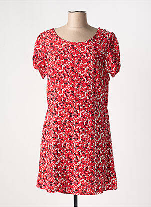 Robe courte manches courtes manches courtes rouge PEPE JEANS X DUA LIPA femme