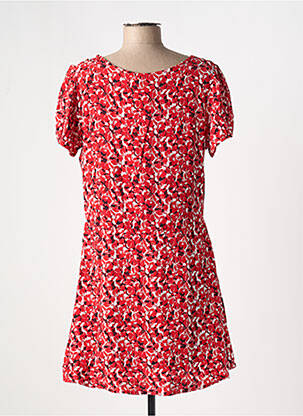 Robe courte manches courtes manches courtes rouge PEPE JEANS X DUA LIPA femme