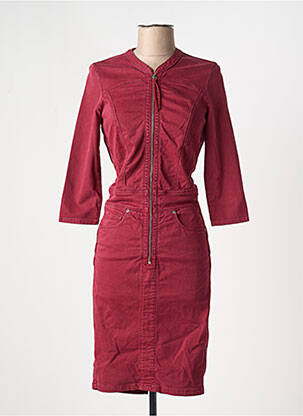 Robe mi-longue manches 3/4 manches 3/4 rouge SALSA femme