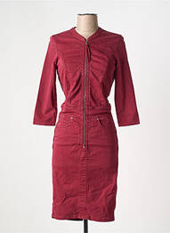 Robe mi-longue manches 3/4 manches 3/4 rouge SALSA femme