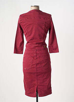 Robe mi-longue manches 3/4 manches 3/4 rouge SALSA femme