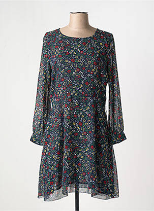 Robe mi-longue imprimé fleurs manches longues bleu PEPE JEANS femme