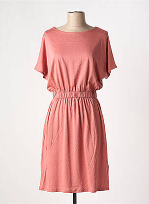 Robe mi-longue manches courtes manches courtes rose ARMEDANGELS femme