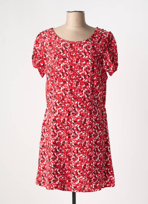 Robe courte manches courtes manches courtes rouge PEPE JEANS X DUA LIPA femme
