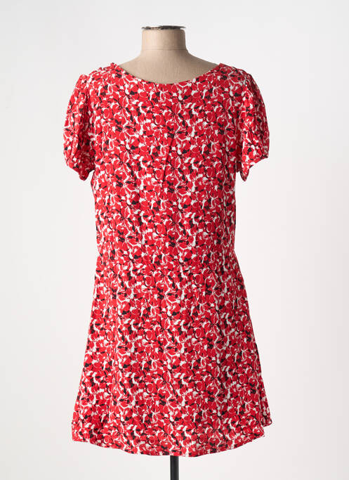 Robe courte manches courtes manches courtes rouge PEPE JEANS X DUA LIPA femme