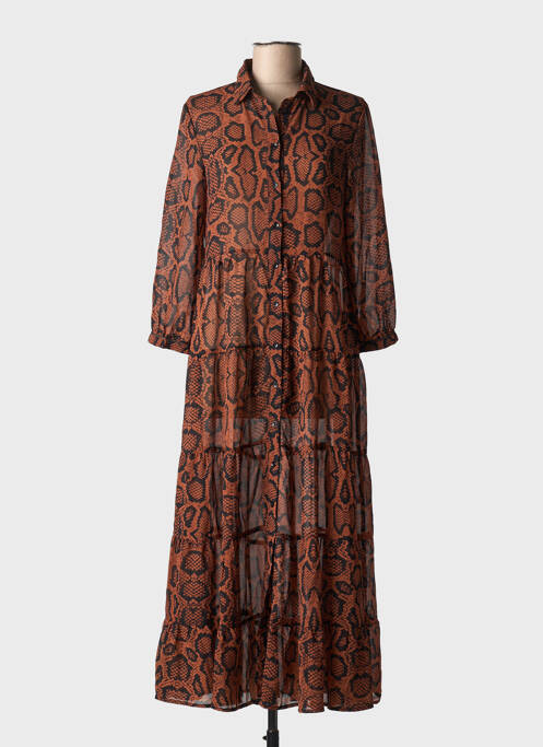 Robe longue marron GRACE & MILA pour femme