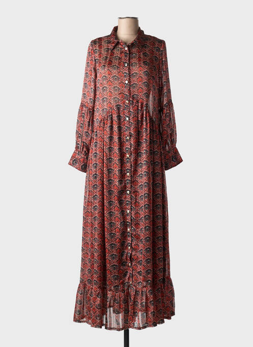 Robe longue rouge OPULLENCE pour femme