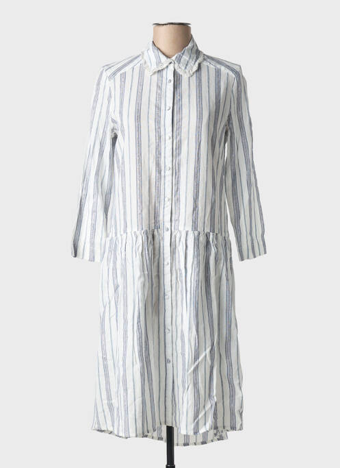 Robe mi-longue blanc SCHOOL RAG pour femme