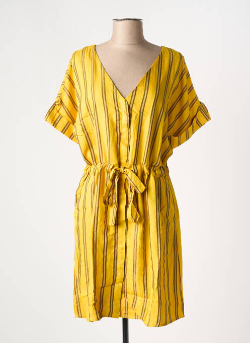 Robe mi-longue jaune VILA pour femme