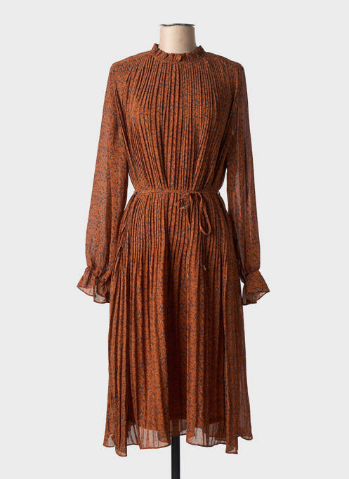 Robe mi-longue marron LOUCHE pour femme