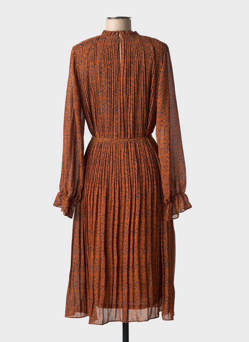 Robe mi-longue marron LOUCHE pour femme